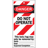Warning tag "DO NOT OPERATE" 75x160mm (WxH)